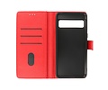 BAOHU Zakelijke Book Case Telefoonhoesje - Portemonnee Hoesje - Geschikt voor de Google Pixel 8 Pro - Rood