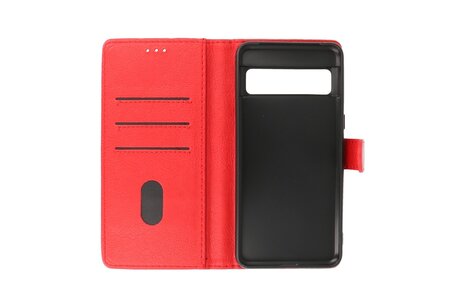 BAOHU Zakelijke Book Case Telefoonhoesje - Portemonnee Hoesje - Geschikt voor de Google Pixel 8 Pro - Rood