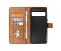 BAOHU Zakelijke Book Case Telefoonhoesje - Portemonnee Hoesje - Geschikt voor de Google Pixel 8 Pro - Bruin