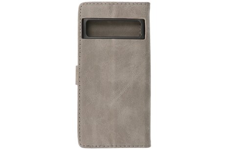 BAOHU Zakelijke Book Case Telefoonhoesje - Portemonnee Hoesje - Geschikt voor de Google Pixel 8 Pro - Grijs