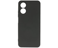 Fashion Backcover Telefoonhoesje - Color Hoesje - Geschikt voor de Oppo A38 - Zwart