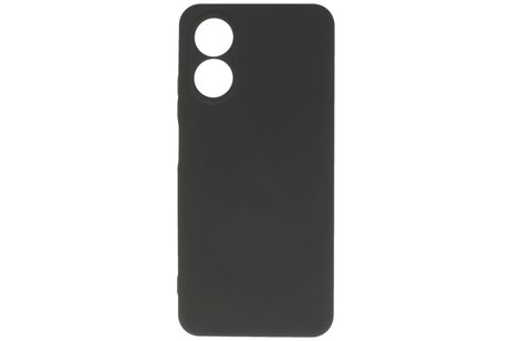 Fashion Backcover Telefoonhoesje - Color Hoesje - Geschikt voor de Oppo A38 - Zwart