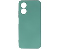 Fashion Backcover Telefoonhoesje - Color Hoesje - Geschikt voor de Oppo A38 - Donker Groen