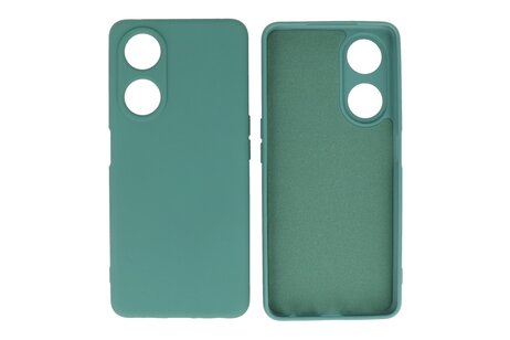 BAOHU Fashion Backcover Telefoonhoesje - Color Hoesje - Geschikt voor de Oppo A98 5G - Donker Groen