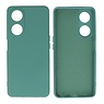 BAOHU Oppo A98 5G Hoesje Fashion Backcover Telefoonhoesje Donker Groen