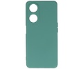 BAOHU Fashion Backcover Telefoonhoesje - Color Hoesje - Geschikt voor de Oppo A98 5G - Donker Groen