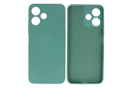 BAOHU Fashion Backcover Telefoonhoesje - Color Hoesje - Geschikt voor de Xiaomi Redmi 12 - 12 5G - Donker Groen