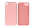 BAOHU Hoesje Geschikt voor de iPhone SE 2020 & iPhone 8 & iPhone 7 - Fashion Color Backcover Telefoonhoesje - Roze