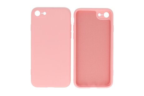 Hoesje Geschikt voor de iPhone SE 2020 & iPhone 8 & iPhone 7 - Fashion Color Backcover Telefoonhoesje - Roze