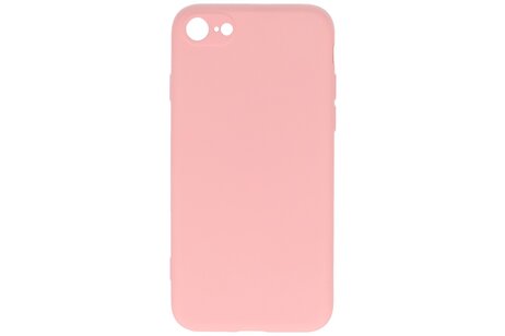 Hoesje Geschikt voor de iPhone SE 2020 & iPhone 8 & iPhone 7 - Fashion Color Backcover Telefoonhoesje - Roze