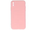 BAOHU Fashion Backcover Telefoonhoesje - Color Hoesje - Geschikt voor iPhone X - Xs - Roze