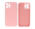 BAOHU Hoesje Geschikt voor de iPhone 12 Pro - Fashion Color Backcover Telefoonhoesje - Roze