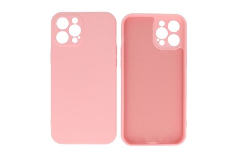 BAOHU Hoesje Geschikt voor de iPhone 12 Pro - Fashion Color Backcover Telefoonhoesje - Roze