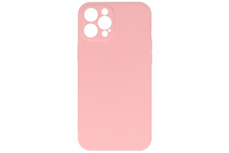 BAOHU Hoesje Geschikt voor de iPhone 12 Pro - Fashion Color Backcover Telefoonhoesje - Roze