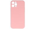 BAOHU Hoesje Geschikt voor de iPhone 12 Pro Max - Fashion Color Backcover Telefoonhoesje - Roze
