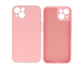 BAOHU Hoesje Geschikt voor de iPhone 13 - Fashion Color Backcover Telefoonhoesje - Roze