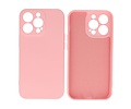 BAOHU Hoesje Geschikt voor de iPhone 13 Pro - Fashion Color Backcover Telefoonhoesje - Roze