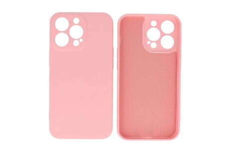 BAOHU Hoesje Geschikt voor de iPhone 13 Pro - Fashion Color Backcover Telefoonhoesje - Roze