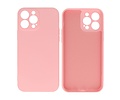 Hoesje Geschikt voor de iPhone 13 Pro Max - Fashion Color Backcover Telefoonhoesje - Roze