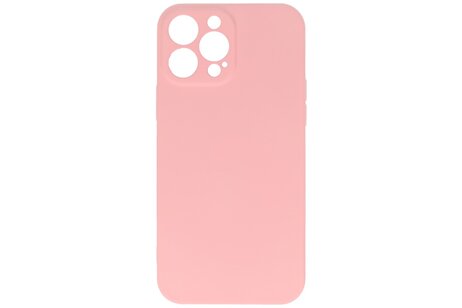 Hoesje Geschikt voor de iPhone 13 Pro Max - Fashion Color Backcover Telefoonhoesje - Roze