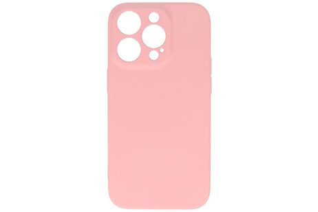 Fashion Backcover Telefoonhoesje - Color Hoesje - Geschikt voor iPhone 14 Pro - Roze