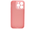 Fashion Backcover Telefoonhoesje - Color Hoesje - Geschikt voor iPhone 14 Pro - Roze