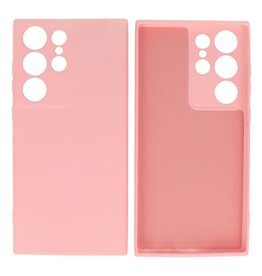 BAOHU Samsung Galaxy S22 Ultra Hoesje Fashion Backcover Telefoonhoesje Roze