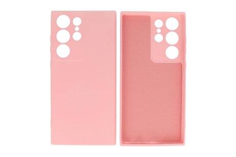 BAOHU Fashion Backcover Telefoonhoesje - Color Hoesje - Geschikt voor Samsung Galaxy S22 Ultra - Roze