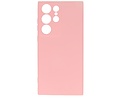 Fashion Backcover Telefoonhoesje - Color Hoesje - Geschikt voor Samsung Galaxy S22 Ultra - Roze