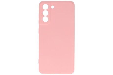 BAOHU Hoesje Geschikt voor de Samsung Galaxy S21 FE - Fashion Color Backcover Telefoonhoesje - Roze