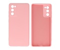 BAOHU Hoesje Geschikt voor de Samsung Galaxy S20 FE - Fashion Color Backcover Telefoonhoesje - Roze