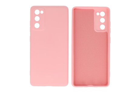 BAOHU Hoesje Geschikt voor de Samsung Galaxy S20 FE - Fashion Color Backcover Telefoonhoesje - Roze
