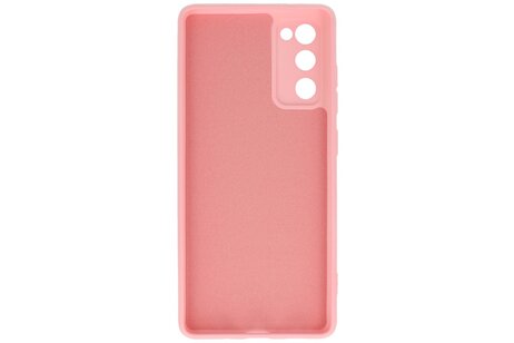 BAOHU Hoesje Geschikt voor de Samsung Galaxy S20 FE - Fashion Color Backcover Telefoonhoesje - Roze