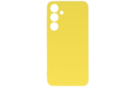 Fashion Backcover Telefoonhoesje - Color Hoesje - Geschikt voor de Samsung Galaxy S24 - Geel