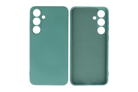 BAOHU Fashion Backcover Telefoonhoesje - Color Hoesje - Geschikt voor de Samsung Galaxy S24 Plus - S25 Plus - Donker Groen