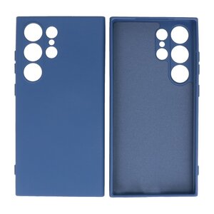 BAOHU Fashion Backcover Telefoonhoesje - Color Hoesje - Geschikt voor de Samsung Galaxy S24 Ultra - Navy