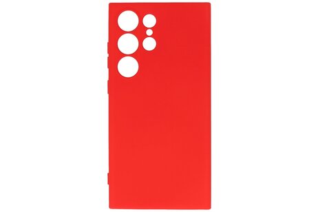 Fashion Backcover Telefoonhoesje - Color Hoesje - Geschikt voor de Samsung Galaxy S24 Ultra - Rood