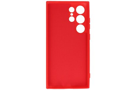 Fashion Backcover Telefoonhoesje - Color Hoesje - Geschikt voor de Samsung Galaxy S24 Ultra - Rood