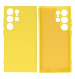 BAOHU Samsung Galaxy S24 Ultra Hoesje Fashion Backcover Telefoonhoesje Geel