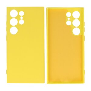 BAOHU Fashion Backcover Telefoonhoesje - Color Hoesje - Geschikt voor de Samsung Galaxy S24 Ultra - Geel