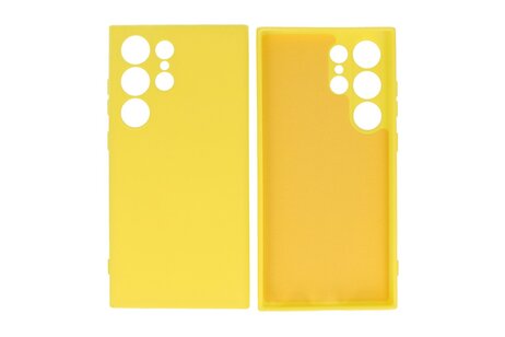 BAOHU Fashion Backcover Telefoonhoesje - Color Hoesje - Geschikt voor de Samsung Galaxy S24 Ultra - Geel