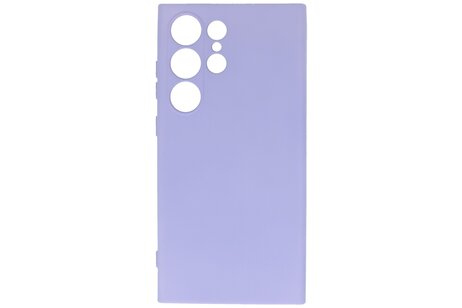 Fashion Backcover Telefoonhoesje - Color Hoesje - Geschikt voor de Samsung Galaxy S24 Ultra - Paars