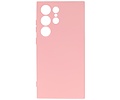 Fashion Backcover Telefoonhoesje - Color Hoesje - Geschikt voor de Samsung Galaxy S24 Ultra - Roze