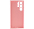 Fashion Backcover Telefoonhoesje - Color Hoesje - Geschikt voor de Samsung Galaxy S24 Ultra - Roze