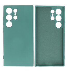 BAOHU Samsung Galaxy S24 Ultra Hoesje Fashion Backcover Telefoonhoesje Donker Groen