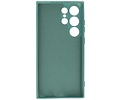 Fashion Backcover Telefoonhoesje - Color Hoesje - Geschikt voor de Samsung Galaxy S24 Ultra - Donker Groen