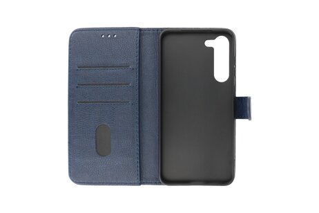 BAOHU Zakelijke Book Case Telefoonhoesje - Portemonnee Hoesje - Geschikt voor de Samsung Galaxy A25 - Navy