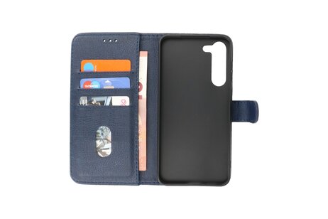 BAOHU Zakelijke Book Case Telefoonhoesje - Portemonnee Hoesje - Geschikt voor de Samsung Galaxy A25 - Navy