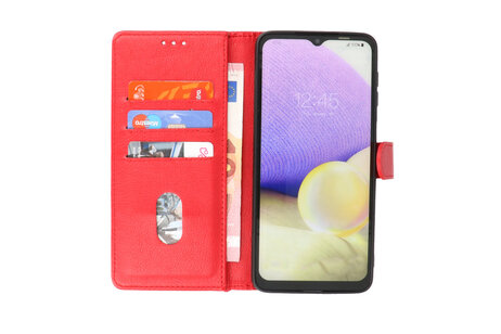 BAOHU Zakelijke Book Case Telefoonhoesje - Portemonnee Hoesje - Geschikt voor de Samsung Galaxy A25 - Rood