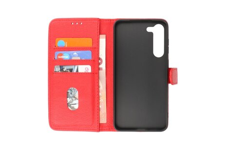 BAOHU Zakelijke Book Case Telefoonhoesje - Portemonnee Hoesje - Geschikt voor de Samsung Galaxy A25 - Rood